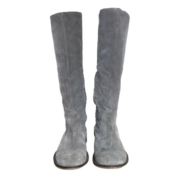 ⭐️Walk in The Park⭐️The Netherlands Tall Grey Suede Boots Women's 7 Leather Boot - Picture 2 of 11
